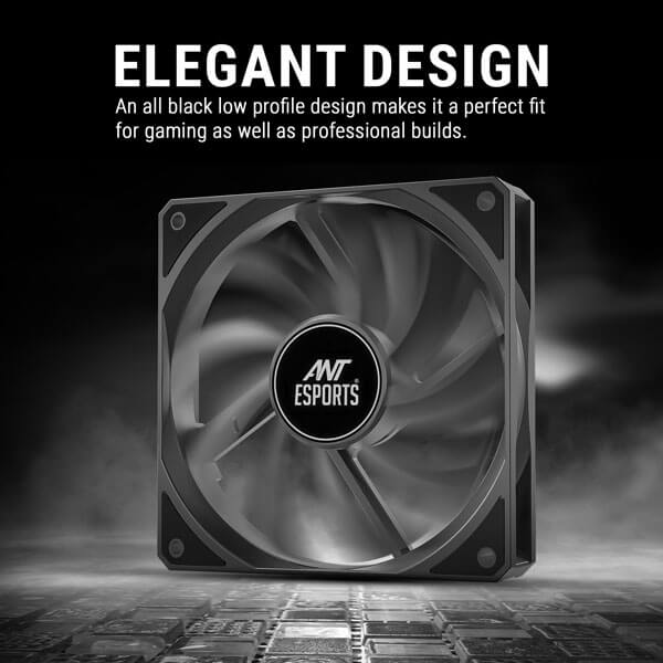 Ant Esports Darkflow Black Cabinet Fan, Triple Pack